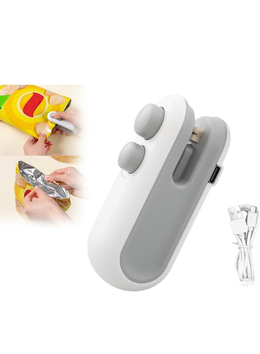 Mini Sellador Y Cortador Portátil — No botes más comida: sella y corta tus bolsas en segundos (2 en 1)